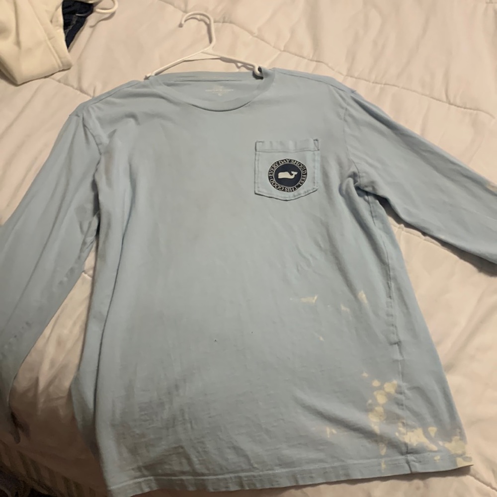 vineyard vines long sleeve shirt baby blue